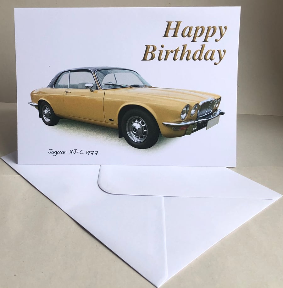 Jaguar XJ-C 1977 - Birthday, Anniversary, Retirement or Plain Cards