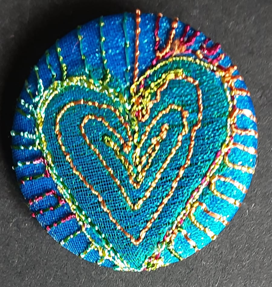 One Inch Heart Badge 