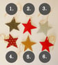 Sale - Free Postage - Mini Collaged Star Decorations - Image 2