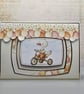 Handmade Goose Birthday Card, Cute Birthday Card, Bicycle Birthday Card