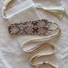 Choker "Amber" with geometric Ukrainian pattern