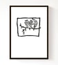 Roosting - hand printed bird lino print - Image 2