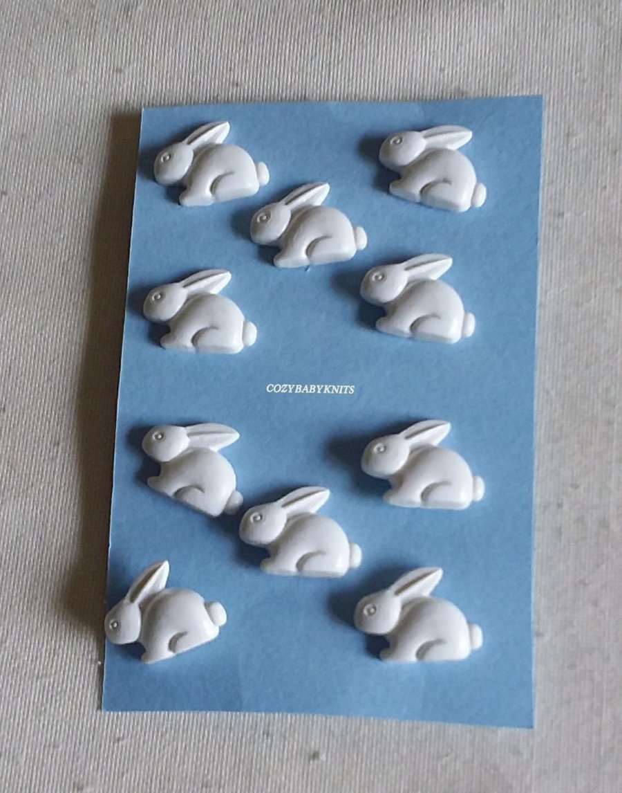 White rabbit buttons