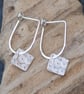 Sterling Silver Daisy Drop Earrings, Dangle Earrings, Handmade