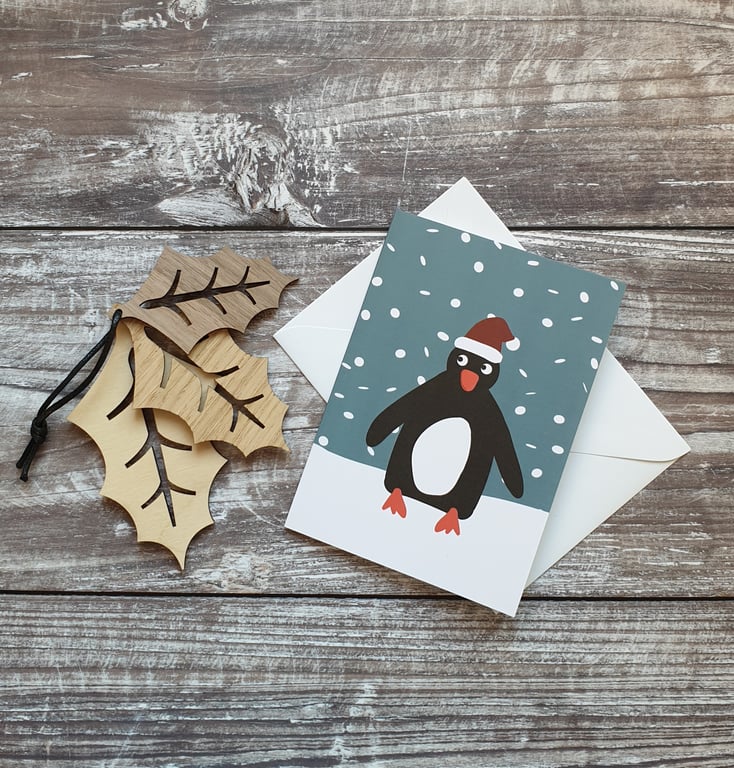 Xmas Hat Penguin Christmas Card