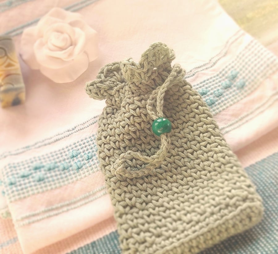 Organic Soap Bag, certified cotton