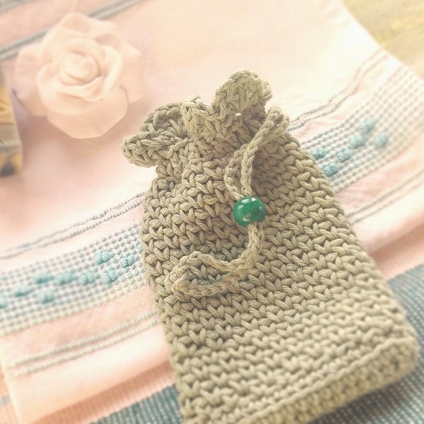 Organic Soap Bag, certified cotton