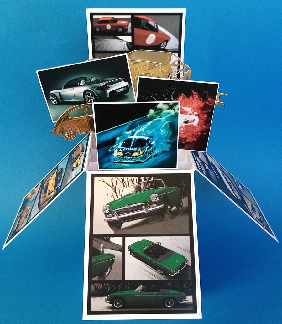 Mens Birthday Card With Cars