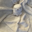 Hand Knitted ‘Snuggle Bunny’ Baby & Toddler Comforter