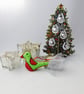 Bird Christmas Decoration, hanging decoration - Holly - Image 1