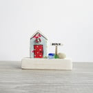 Beach hut ornament, Beach scene