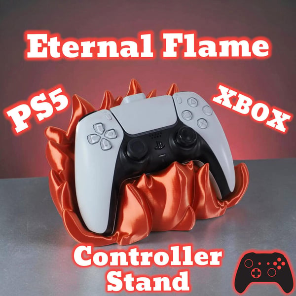 PS5 - XBOX video game controller standholder - Eternal Flame Fire
