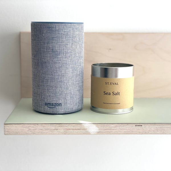 Ply and linoleum floating shelf