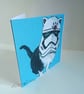 Stormtrooper Star Wars Cat Art Greeting Card From my Original Painting - Image 4