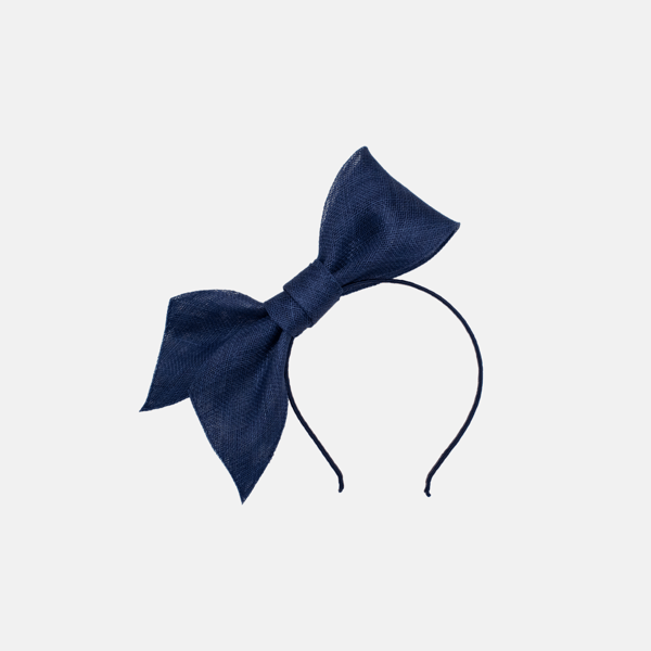 Navy Fascinator Bow Headband