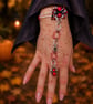 Red Spider Hand Chain – Beaded Ring and Bracelet - Image 3