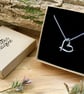 Handmade Silver Love Heart Twig Necklace - Image 4