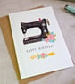 Floral Sewing Machine Birthday Card - Image 2