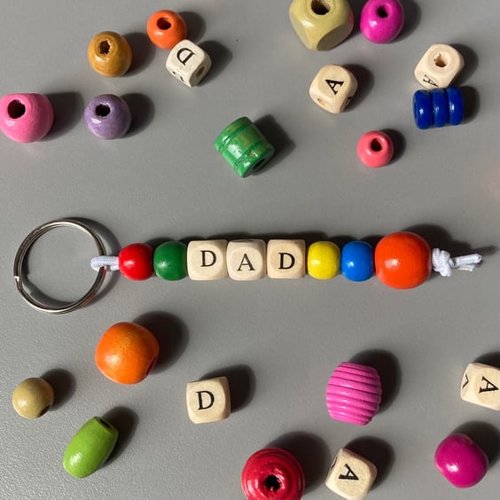 Dad or Daddy Keyring Making Kit - Fathers Day Craft Kit