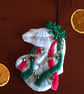 Mari Lwyd - Obby Oss Felt Hanging Decoration - Folklore - Left Facing - Image 2