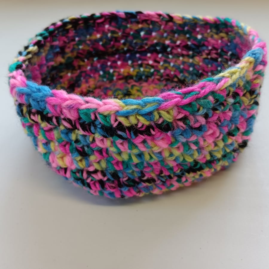 SOLD Crochet Basket (Heritage Pink) - so practical!