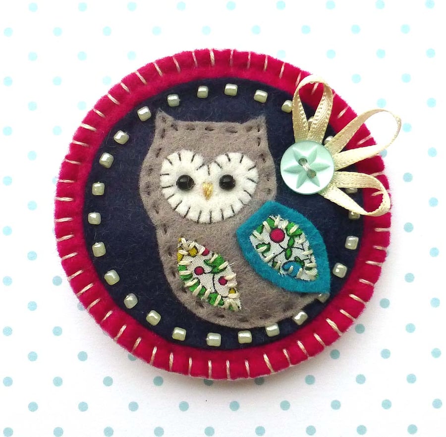 Owl Brooch Pin