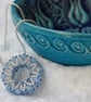 Opal Blue Beaded Wheel Pendant - Image 4