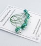 Lampwork Stitch Markers - Emerald Speckles - Image 3