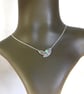 Silver Leaf Pendant with Chrysoprase Gem stone - Image 6