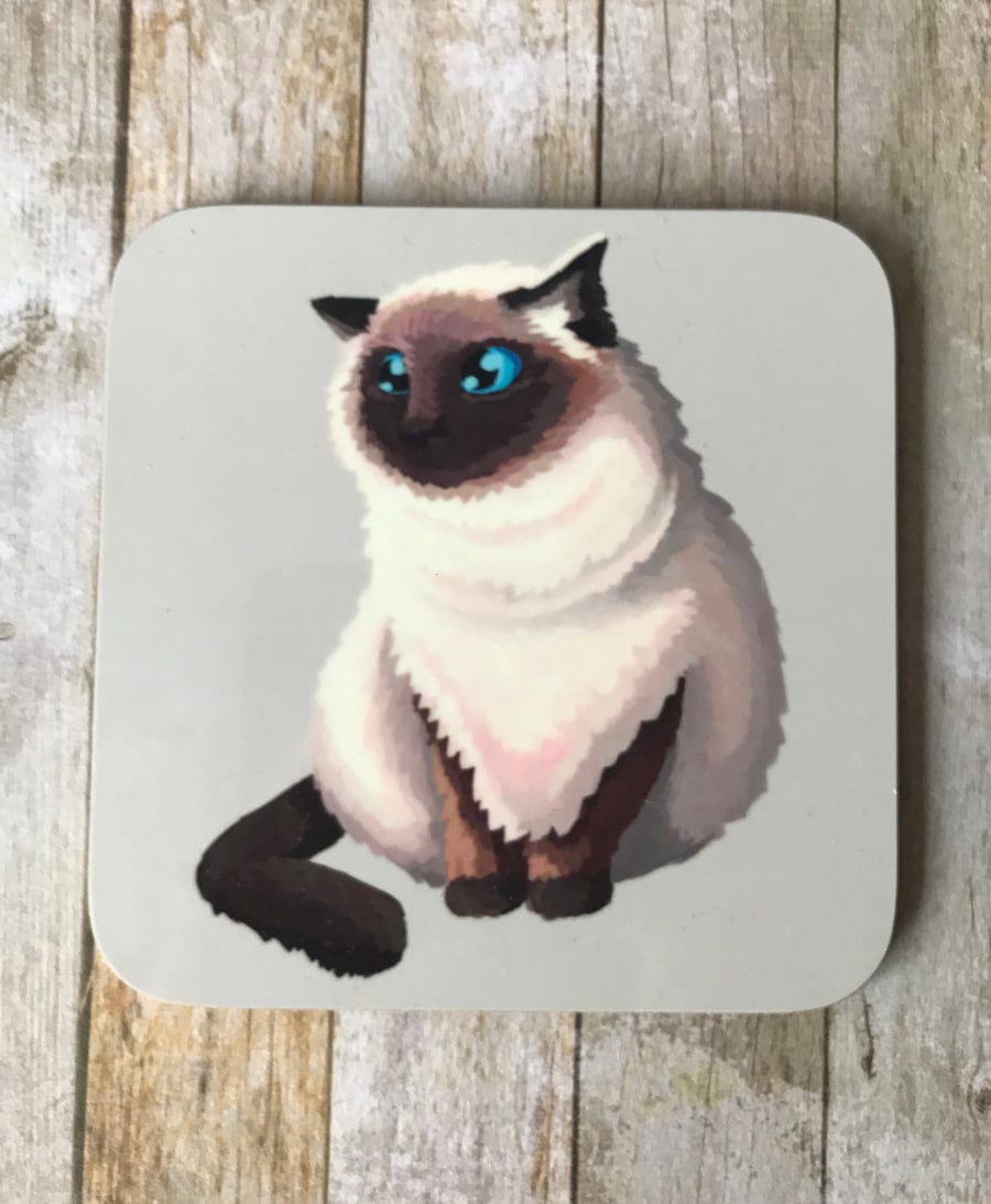 Himalayan Cat Square Coaster