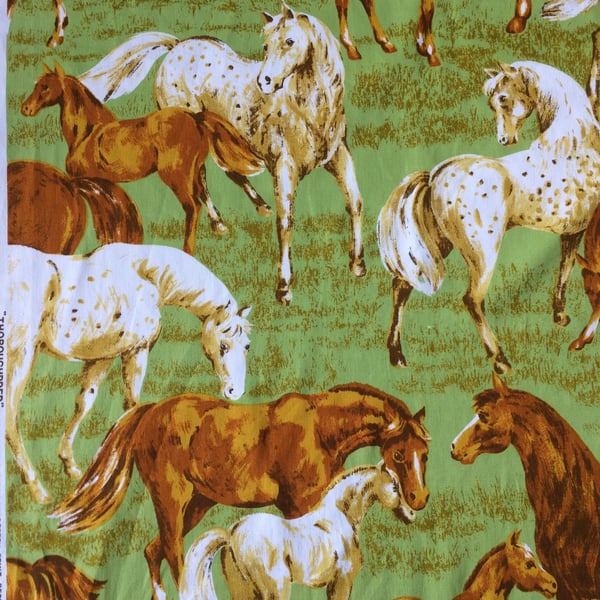 Appaloosa Chestnut Horse Foal Lampshade in Sheridan Thoroughbred vintage fabric