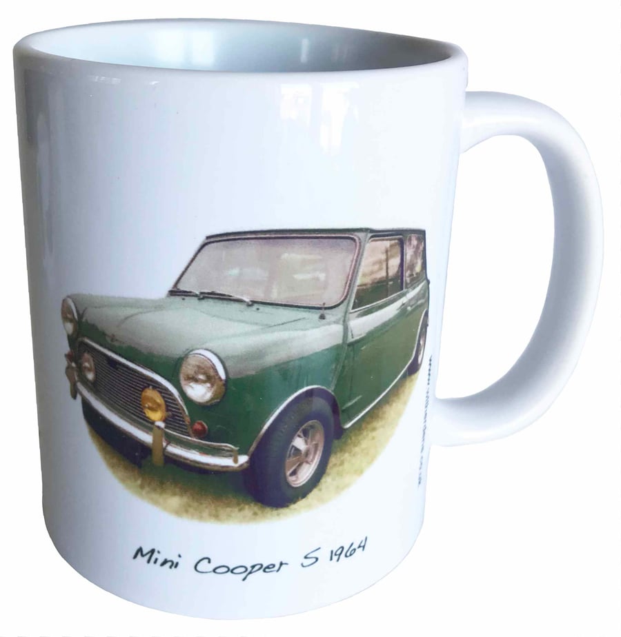 Mini Cooper S 1071cc 1964 - 11oz Ceramic Mug for the Classic Mini fan