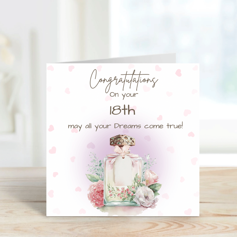 Happy 18th Birthday Daughter Vintage Perfume Bottle