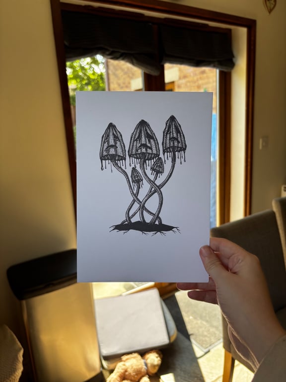 Spooky Mushroom A5 Art Print - No.4