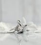 Solid Sterling Silver tiny realistic orca pendant.