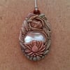 Sweet Mother of Pearl Crystal and Polymer Clay Ocean Goddess Pendant 
