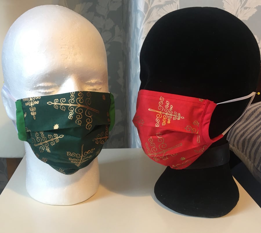 Pair of Xmas face masks 