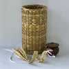 Rush Round Storage Basket - Handmade in Cornwall from Somerset Rush 559