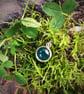 Silver pendant with green agate - Image 6