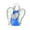 Stained Glass Guardian Angel Suncatcher -  Handmade Window Decoration - Blue