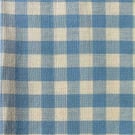 Light Blue Gingham Linen-Cotton Fabric, Medium Weight, by the metre