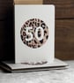 40th birthday wedding friend Leopard Print Circle Trendy funky card (QM322) - Image 3