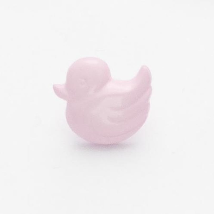 10 pink baby duck buttons 14mm