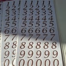 3 Packs Eleganza Craft Stickers Stylised Number Set Rose Gold