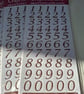 3 Packs Eleganza Craft Stickers Stylised Number Set Rose Gold