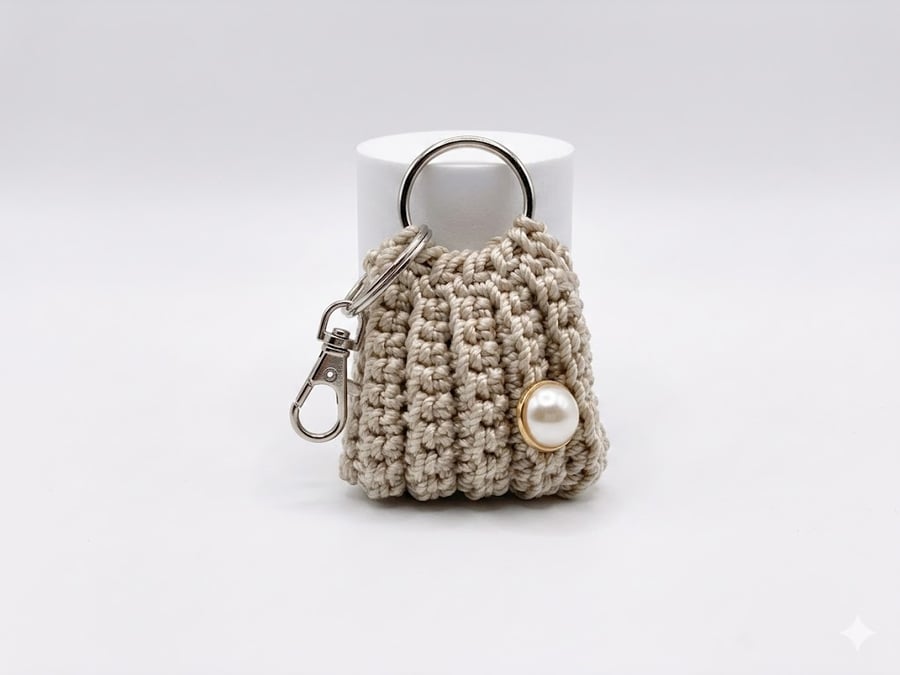 Crochet mini BagCharm keyring