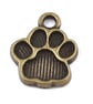 20 Bronze Tone Dog Paw Charms, 15x12mm Jewellery Making Craft Supplies - Image 3