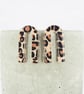 Titanium ear wire - Leopard print arch stud earrings - Hypoallergenic earrings - Image 1
