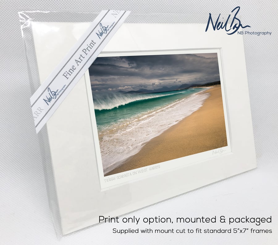 Scarasta Beach West Harris Outer Hebrides Scotland - A6 (7" x 5") Unframed Print