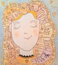 Positive vibes original drawing measures 15cm by 21cm 